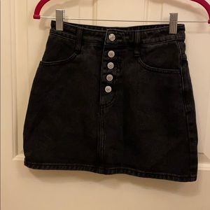 black denim skirt
